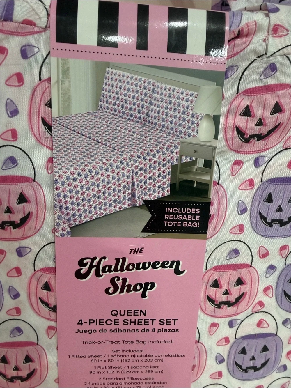 The Halloween Shop White/Pink & Purple 
